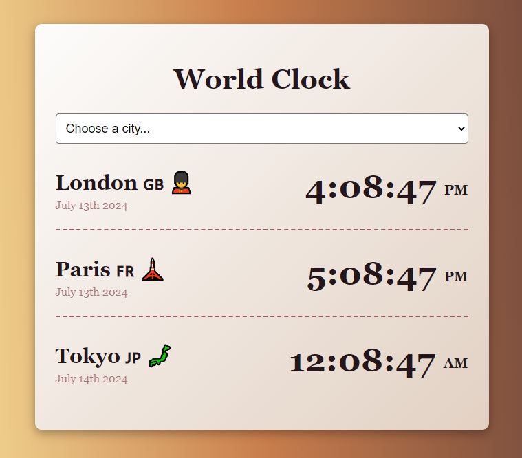 World Clock app preview